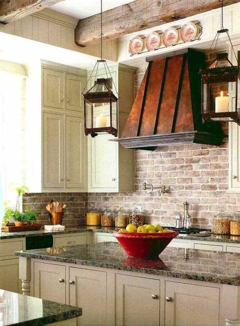 Клинкерная плитка в интерьере кухни в стиле Прованс