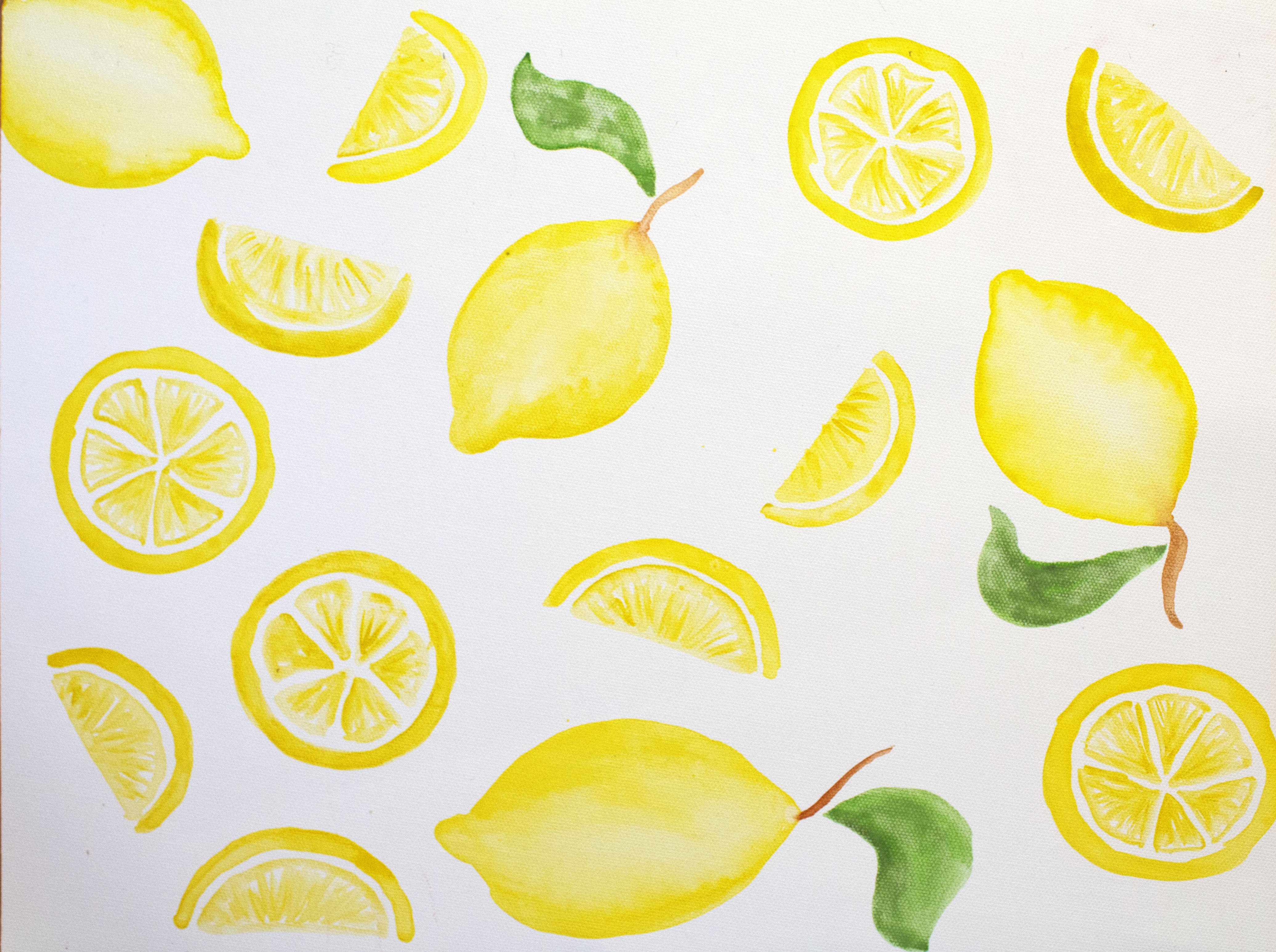 Принт лимоны
