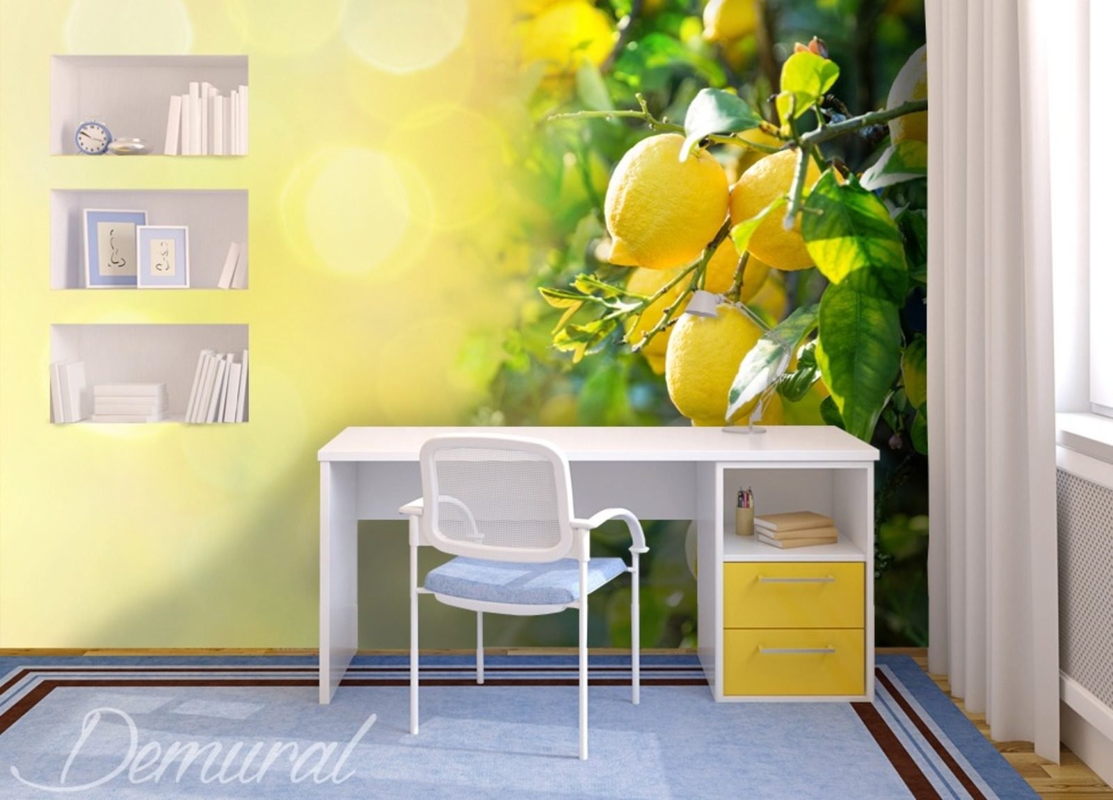 Фотообои лимоны в интерьере