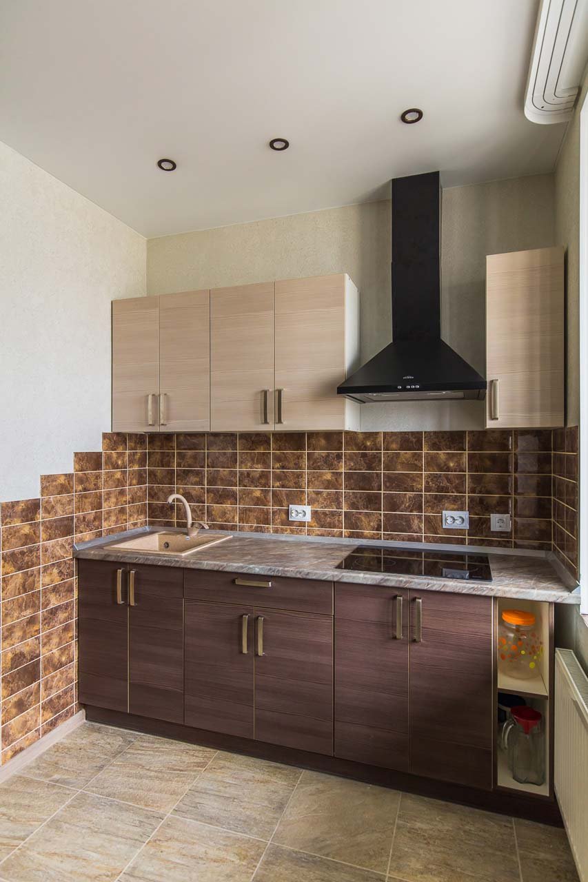 Кухня коричневый низ светлый верх (66 фото)