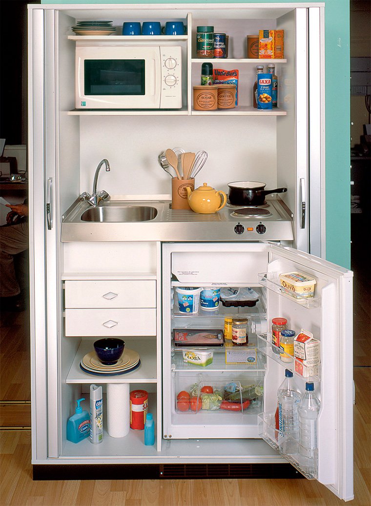 Мини кухня с холодильником