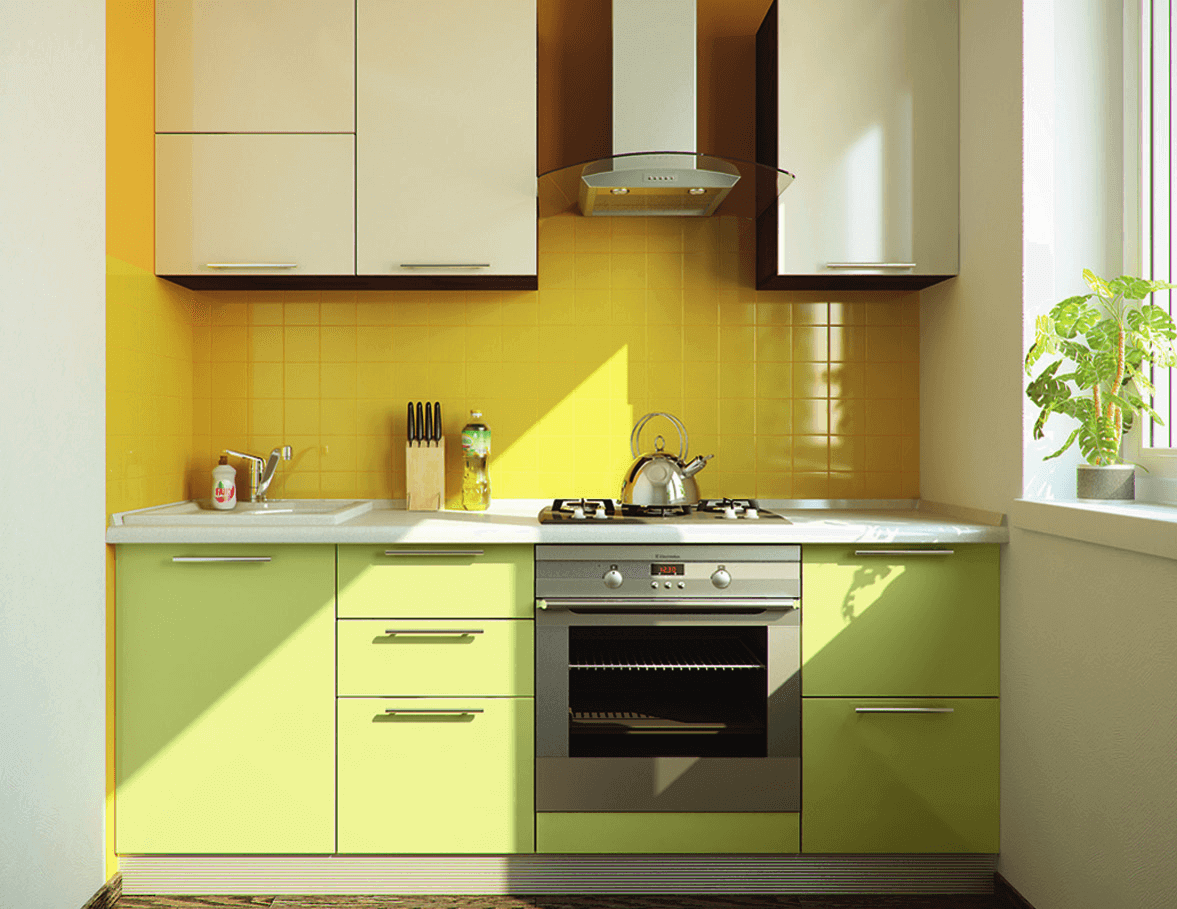 Желто зеленая кухня. Кухня в желто зеленом цвете. Фисташковая кухня. Кухонный гарнитур фисташкового цвета.
