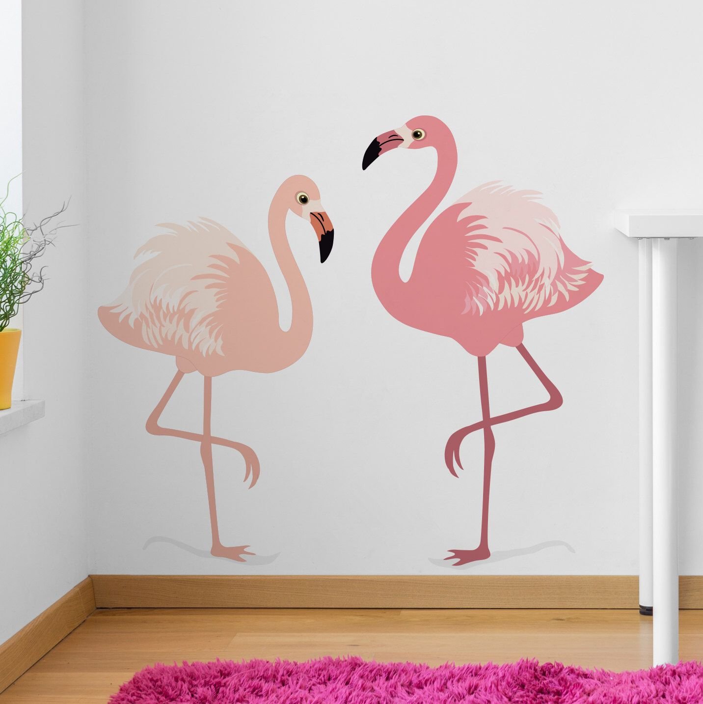 Фламинго на стене