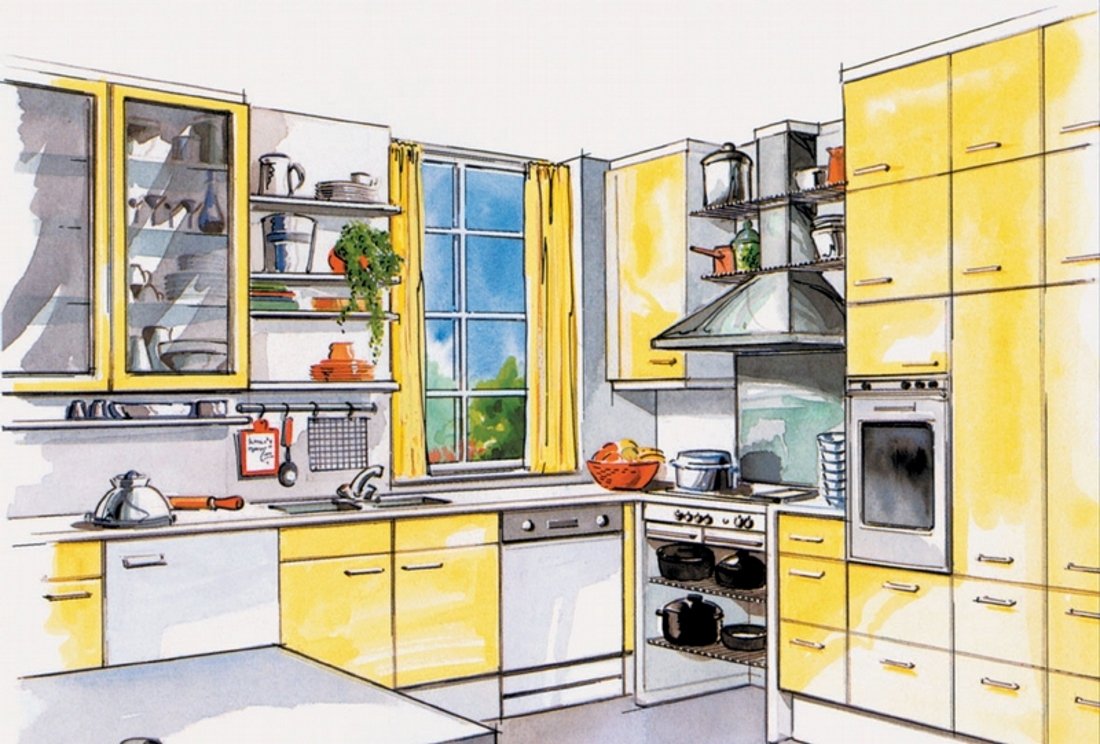 Кухонная мебель рисунок