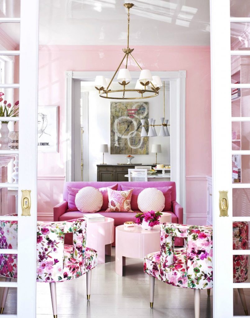 Интерьеры декор в розовых тонах