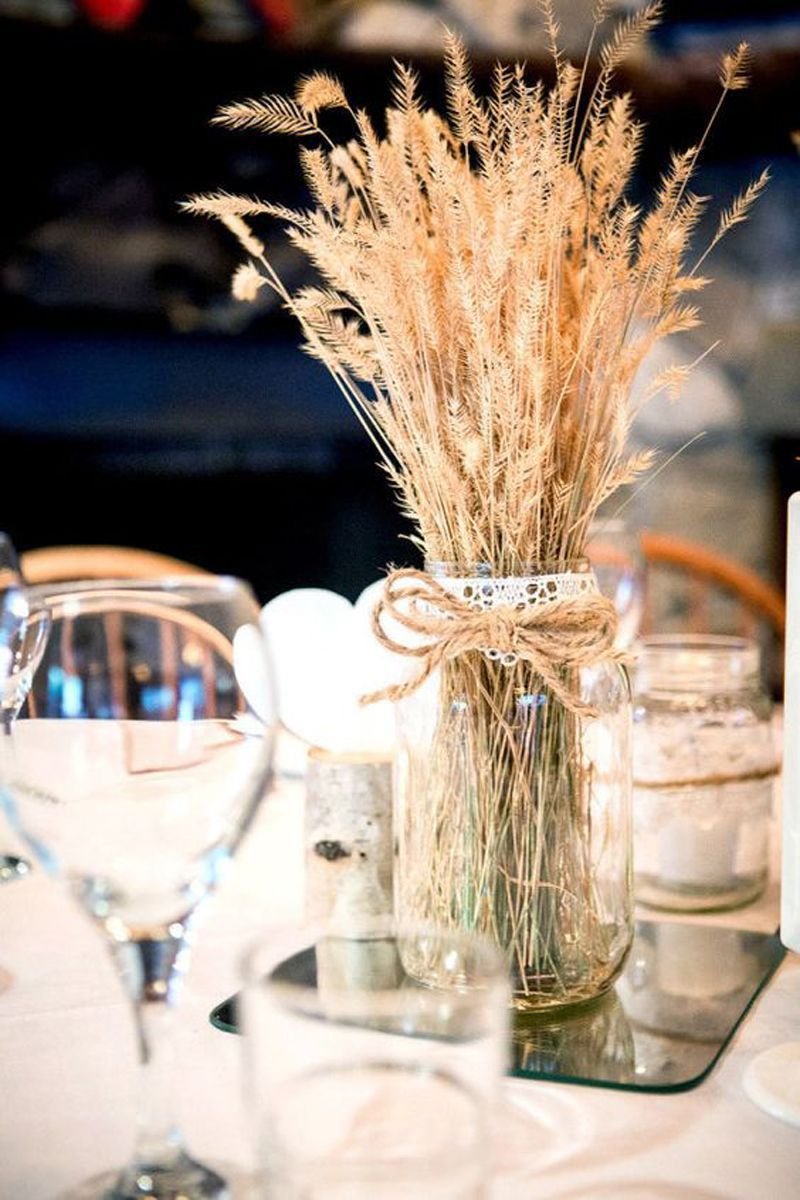 Декор из колосьев пшеницы