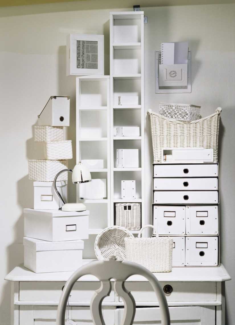 Картонные коробки в интерьере