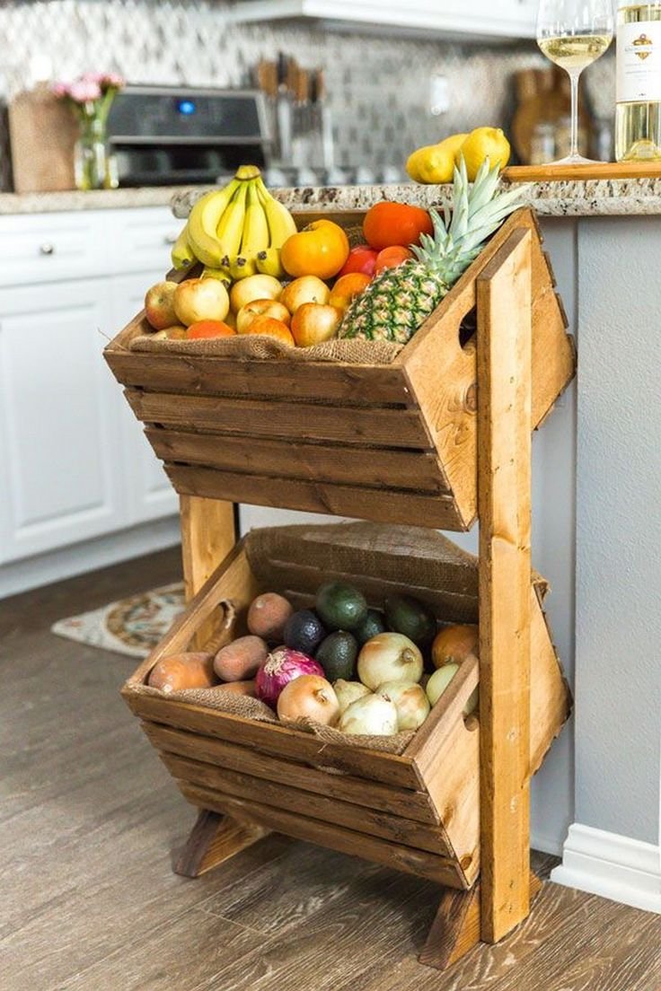 Ящик декоративный деревянный с фруктами