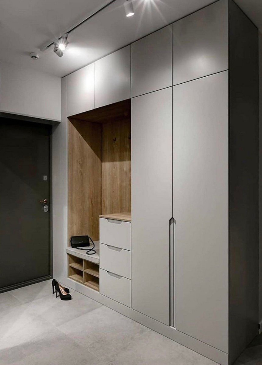 Прихожая с интегрированными ручками