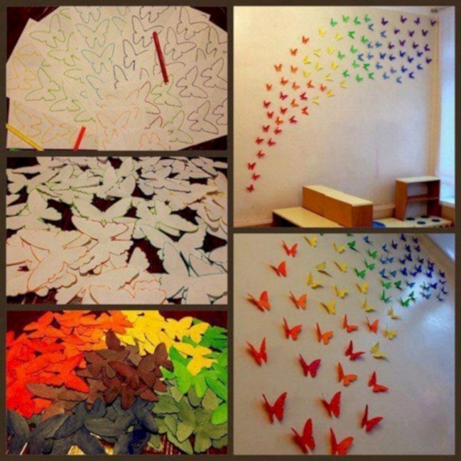 Украсить комнату из цветной бумаги