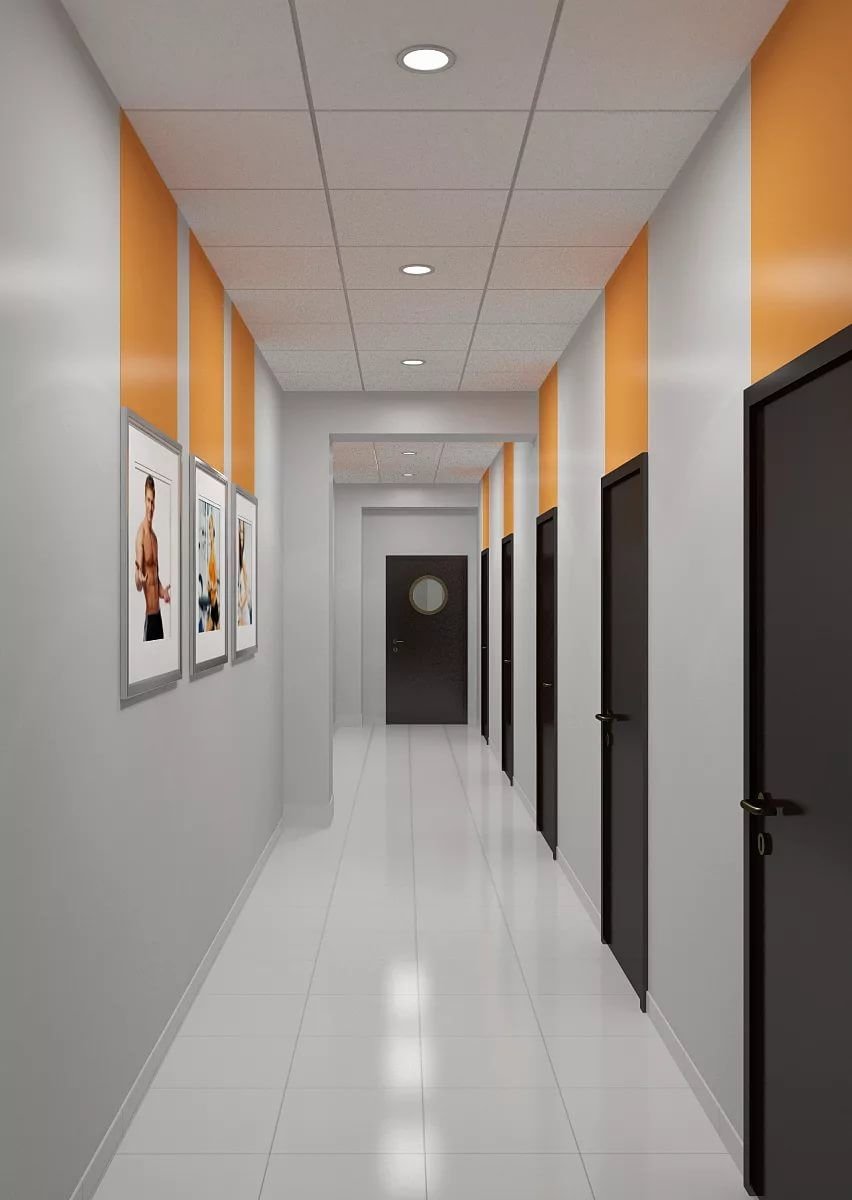 Стильный коридор в офисе