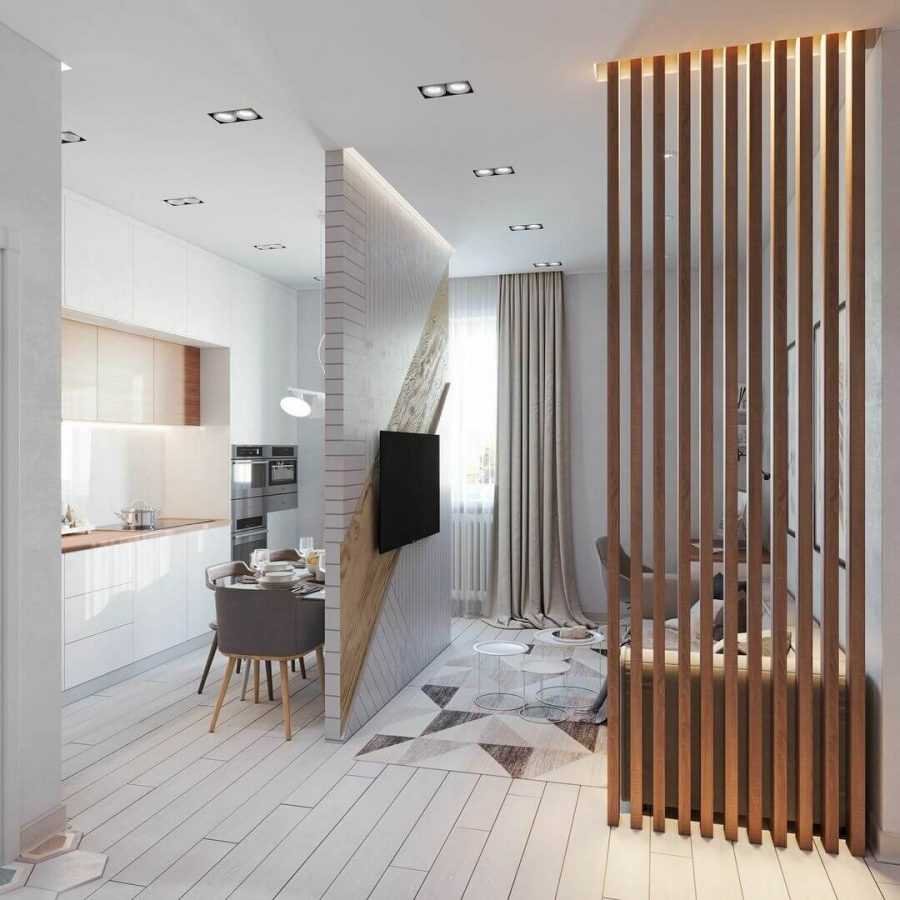 Декоративные рейки в гостиной