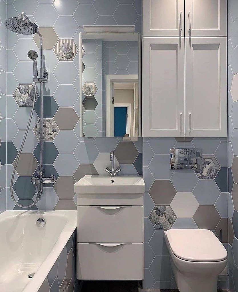 Ванная комната дизайн соты