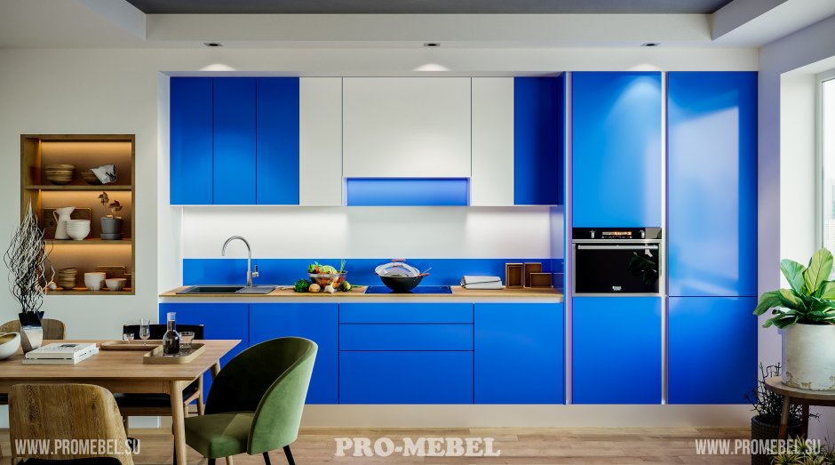 Кухня в синем цвете