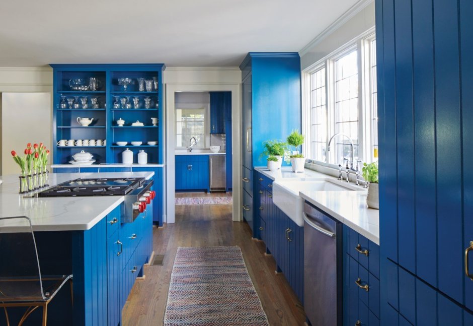 Икеа кухни Неоклассика синие
