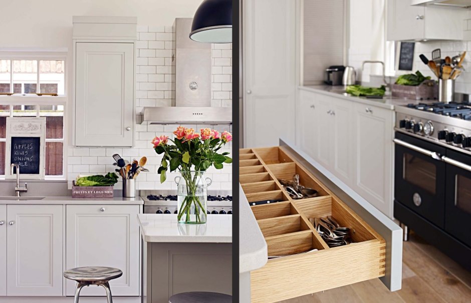 Кухонный гарнитур в скандинавском стиле для маленькой кухни