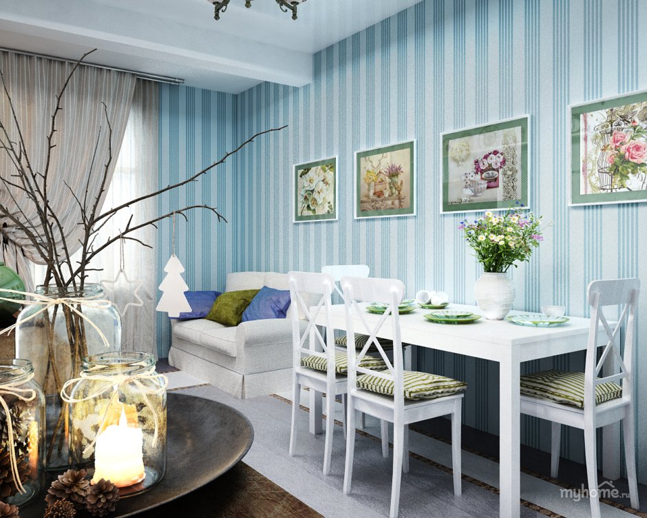 Полосатые обои бежевые