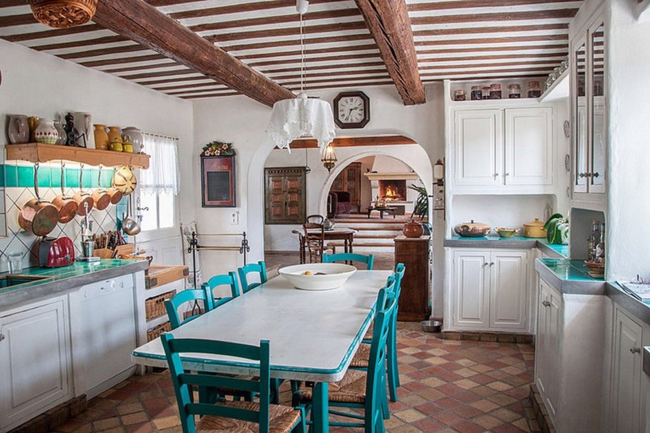 Кухня в деревенском стиле прованс (88 фото)