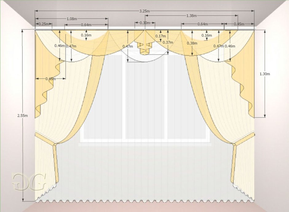 Выкройки штор на кухню