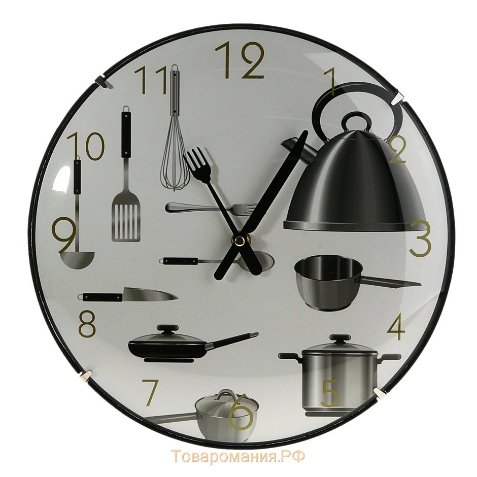 Часы настенные кварцевые "Chef Kitchen" 25*25*4 см