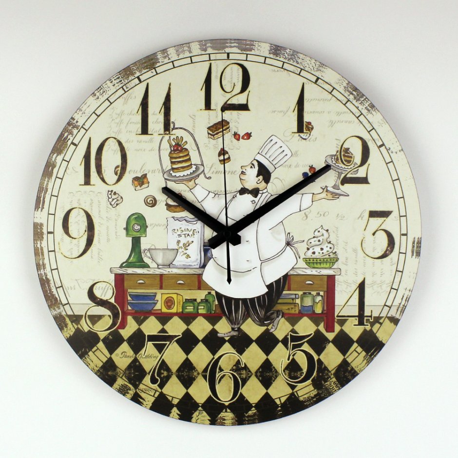Оригинальные часы на кухню