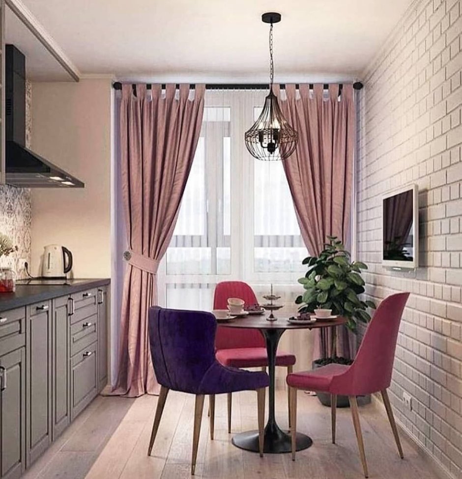 Дизайн штор для студии с кухней (67 фото)
