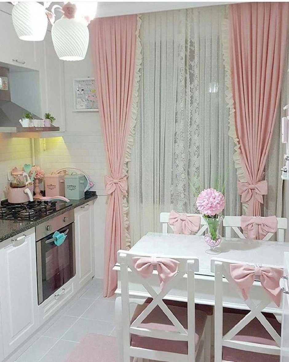 Кухня в розовом стиле