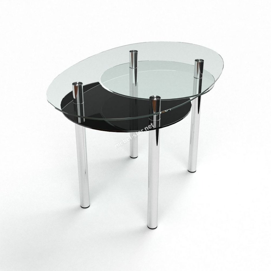 Круглый стол со стеклянной столешницей