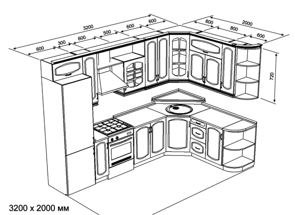 Кухонный модуль модель 88м-511