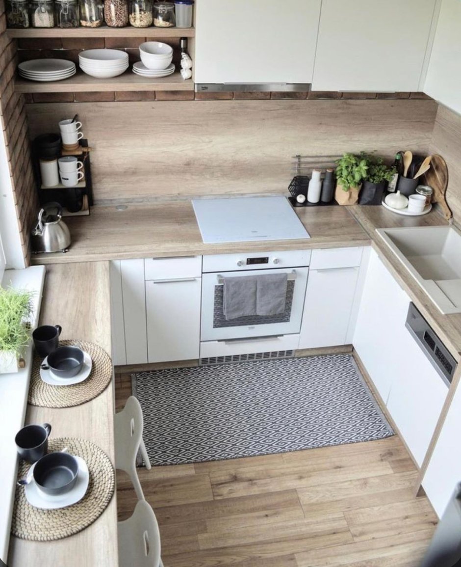 Маленькая кухня дизайн уютная 6 кв