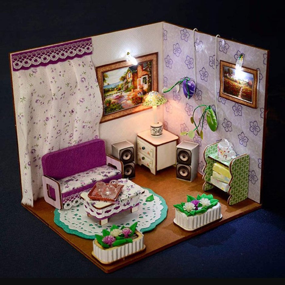 Мебель для кукол из картона