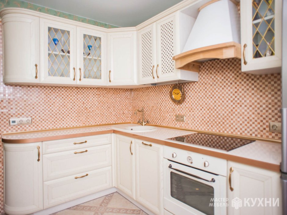 Кухни Зов угловые из массива ясеня