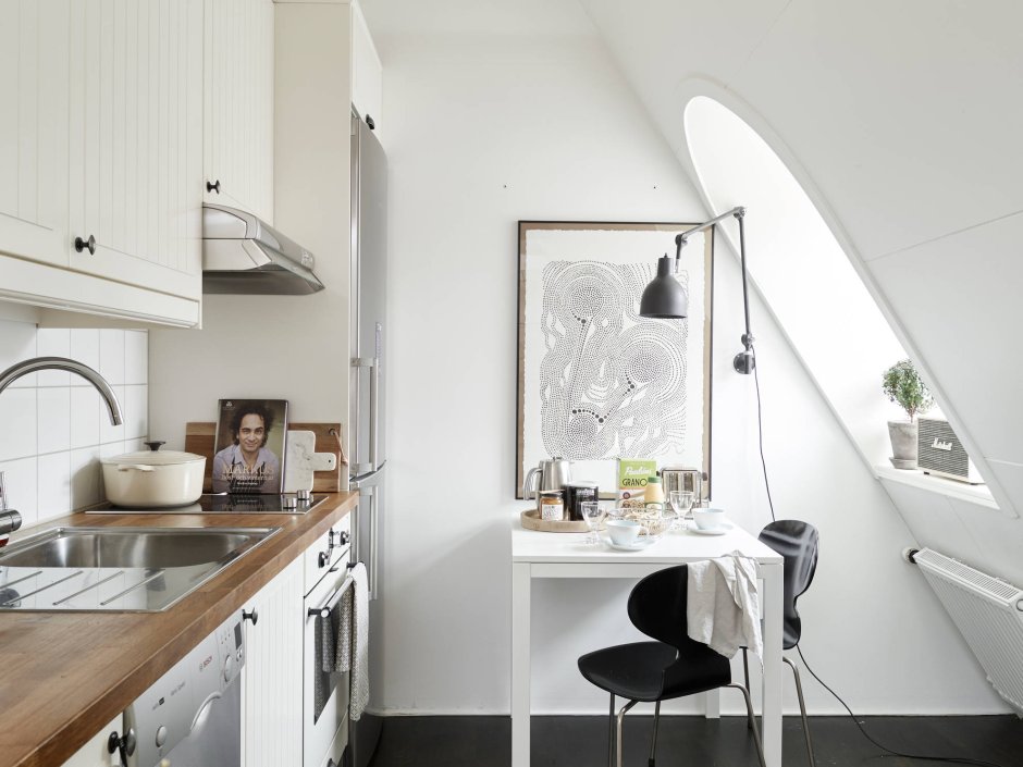 Маленькая кухня в скандинавском стиле