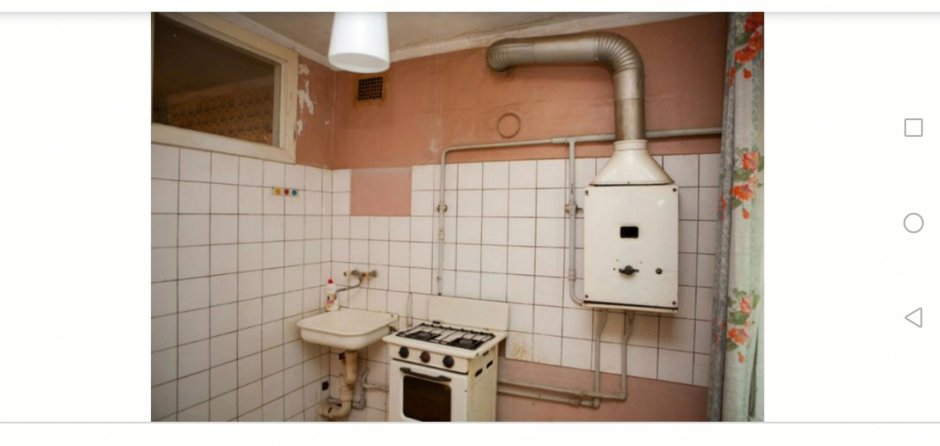 Кухня в сталинке с газовой колонкой (70 фото)
