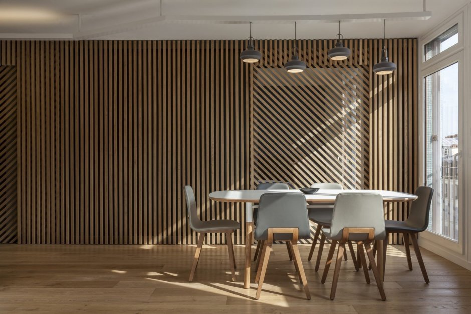 Шпонированные панели Wallhof Wood "тик"