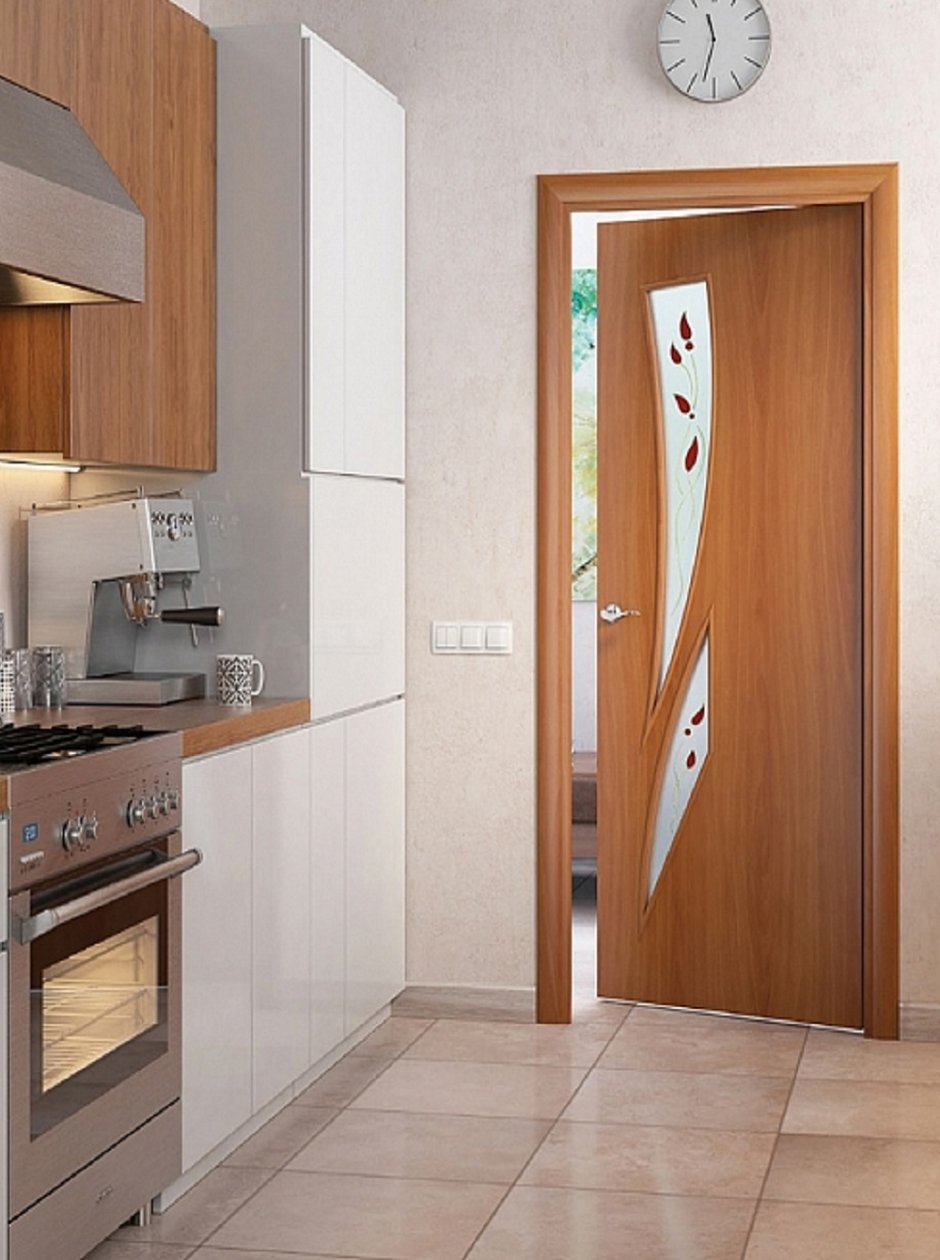 Двери на кухне в интерьере