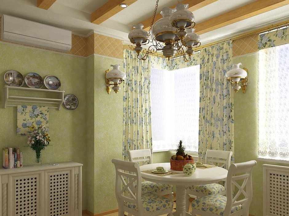 Шторы на кухню для дачи (75 фото)