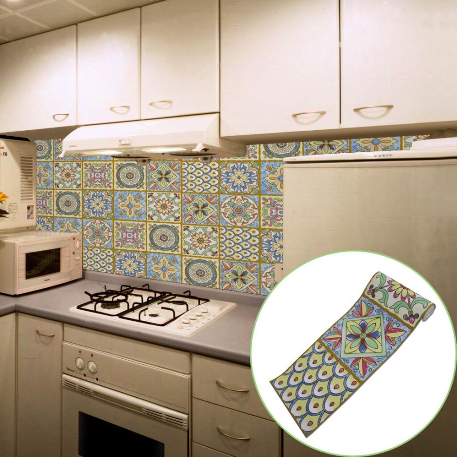 Клеящаяся плитка на кухню
