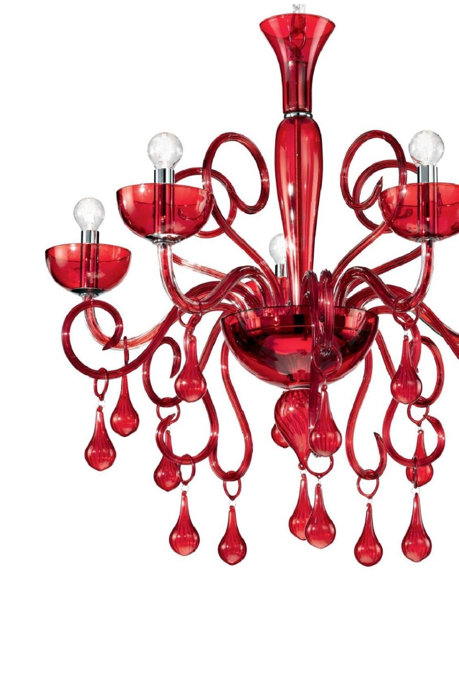 Ideal Lux Lilly sp5 Rosso, e14, 200 Вт