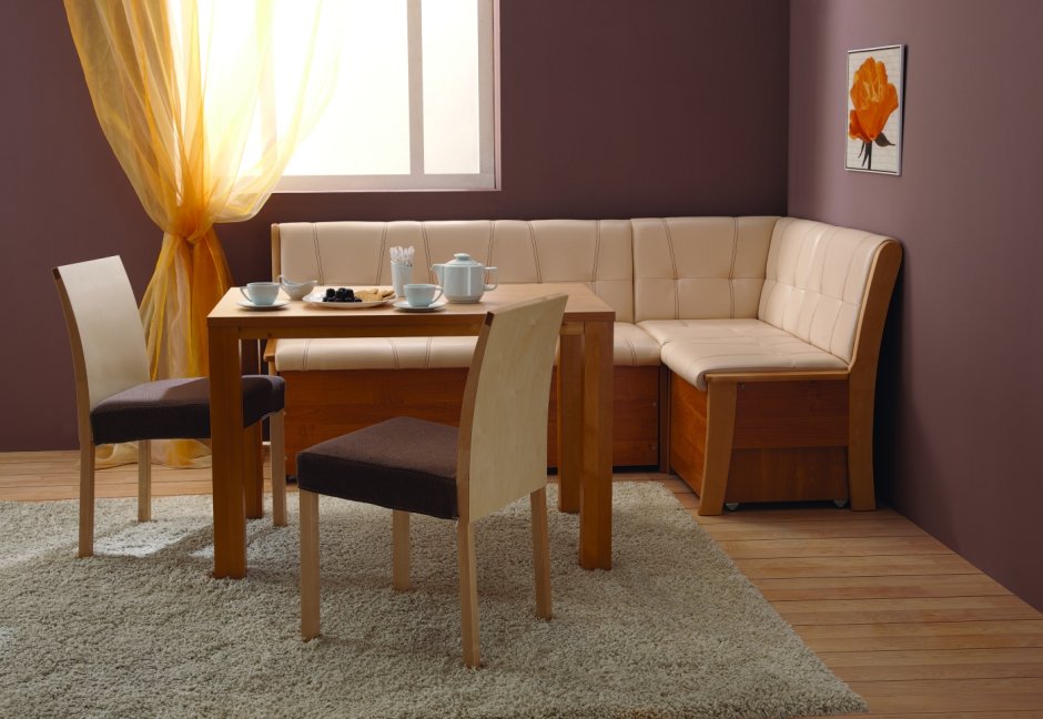 Кухонный угловой диван Этюд со спальным местом 2050х1220 Боровичи мебель