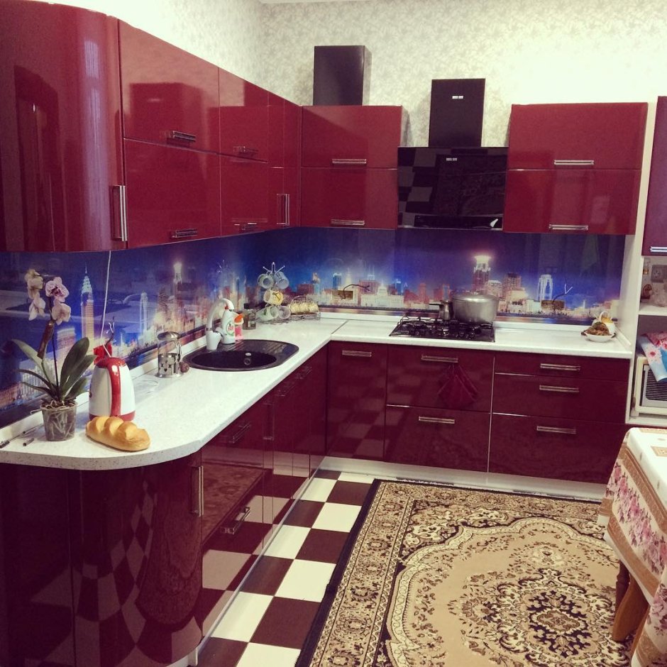 Кухня красная Scavolini
