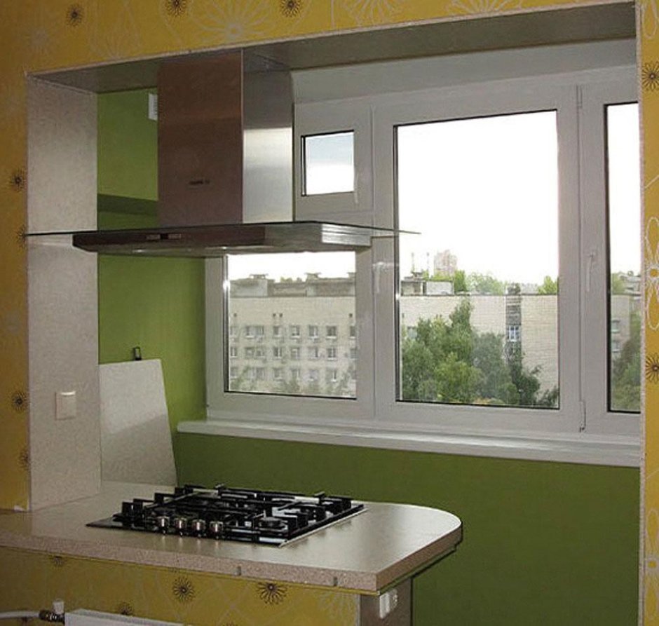 Идеи кухни с балконом