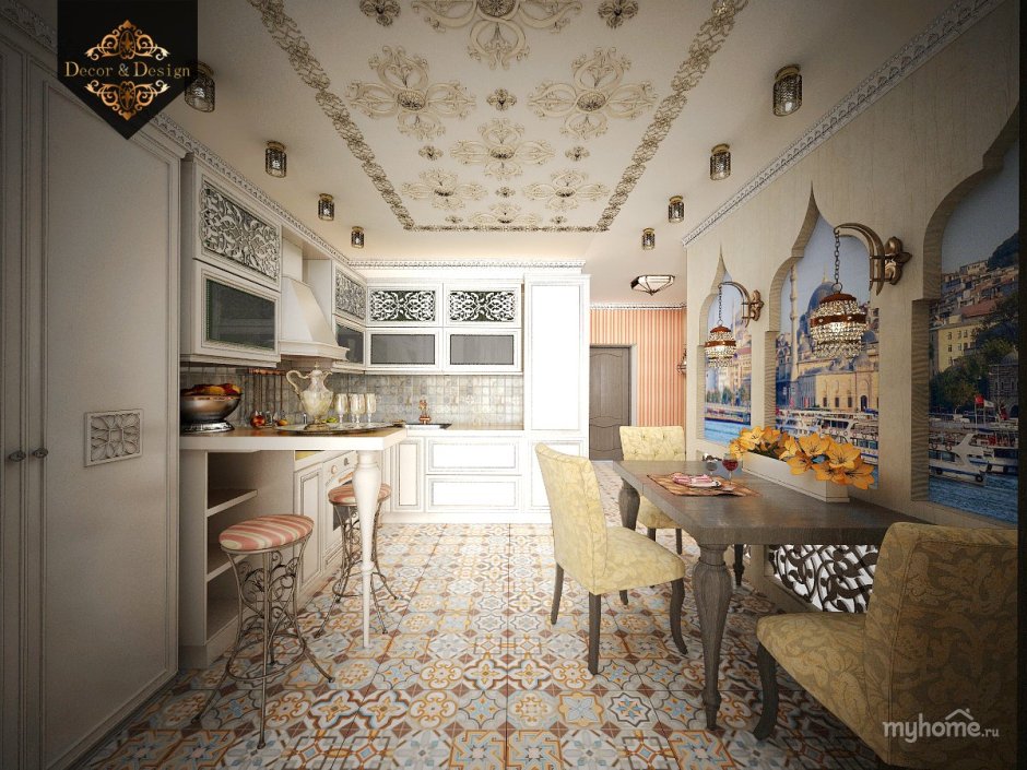 Кухонный фартук в марокканском стиле