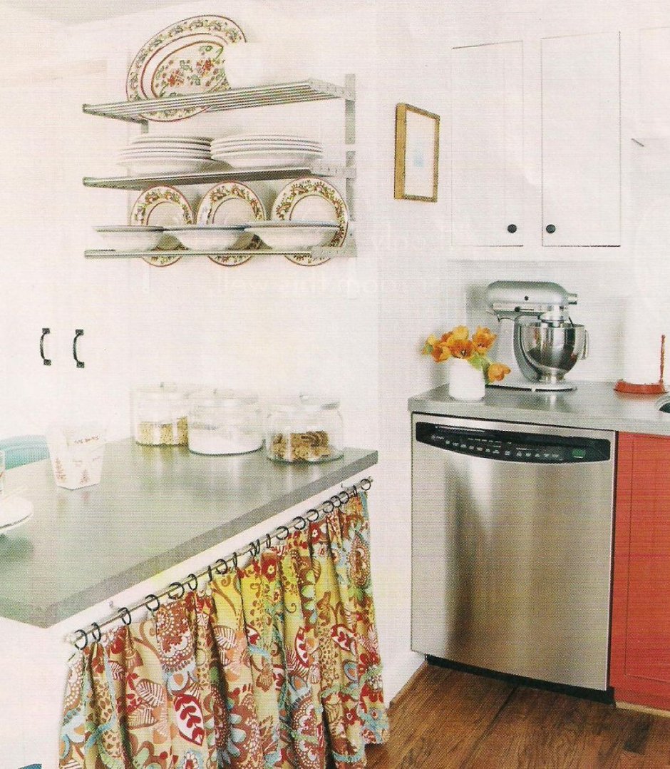 Кухонные шкафы со шторками