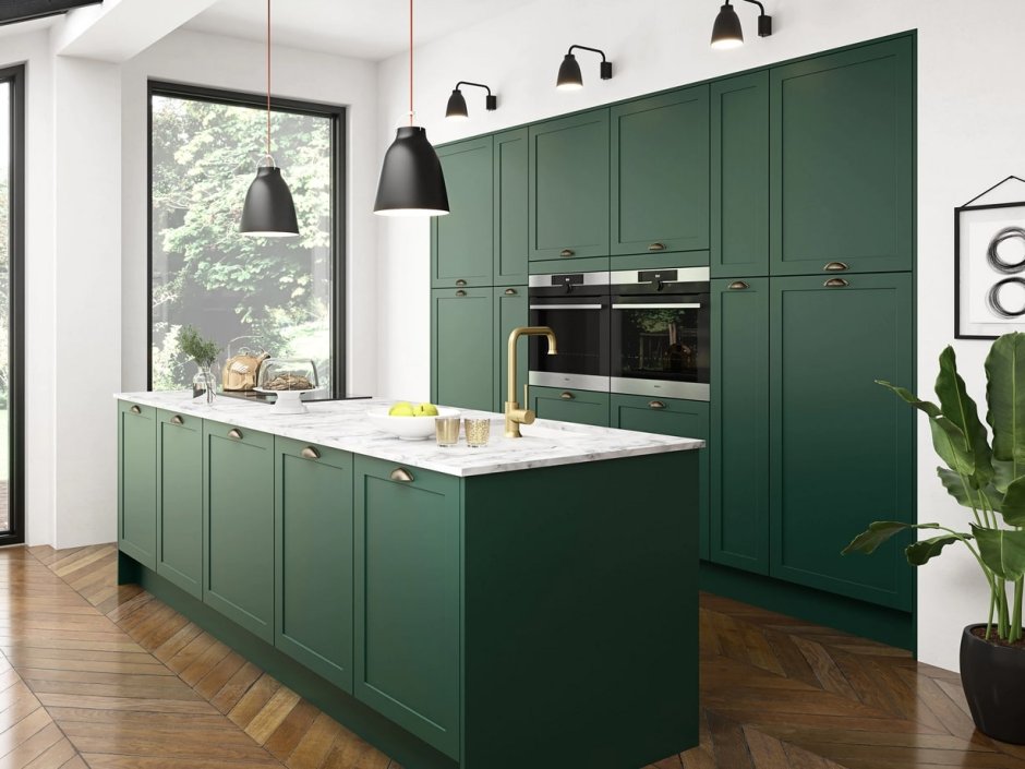 Оливия кухня зеленая