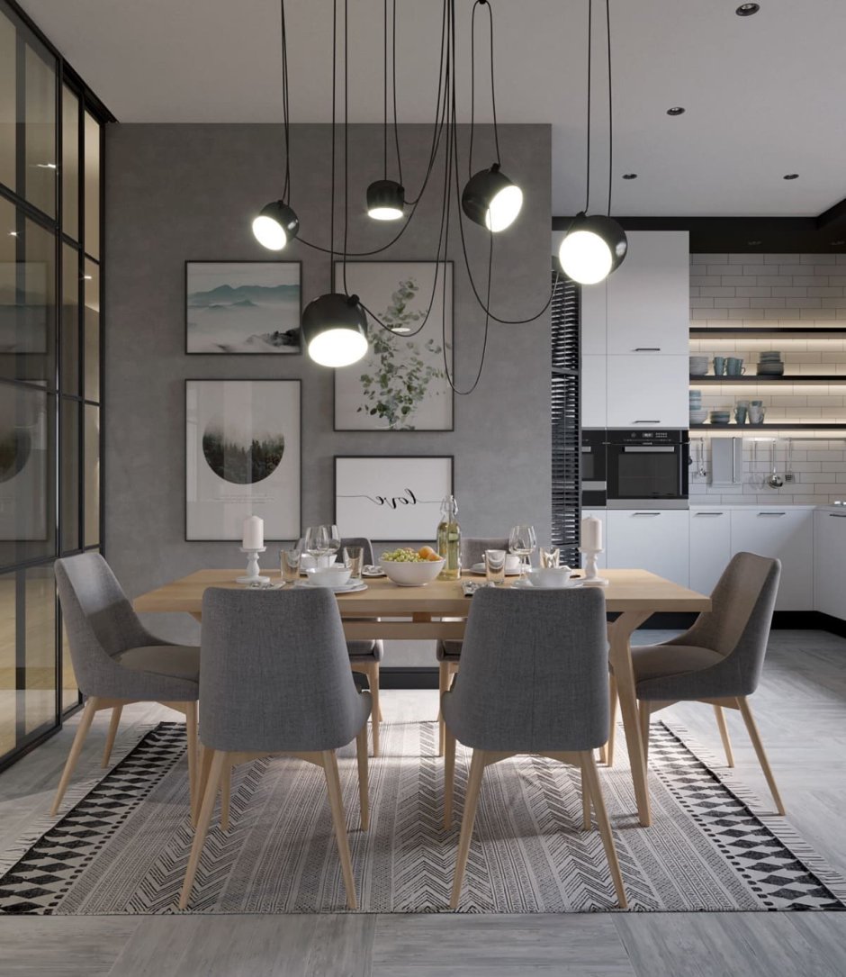 Обеденная зона в современном стиле