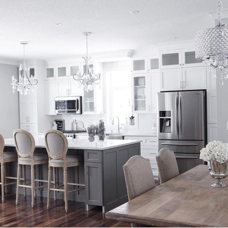 Кухня Неоклассика серая