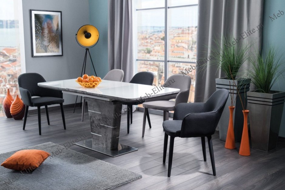 Стол обеденный Signal Evita серый