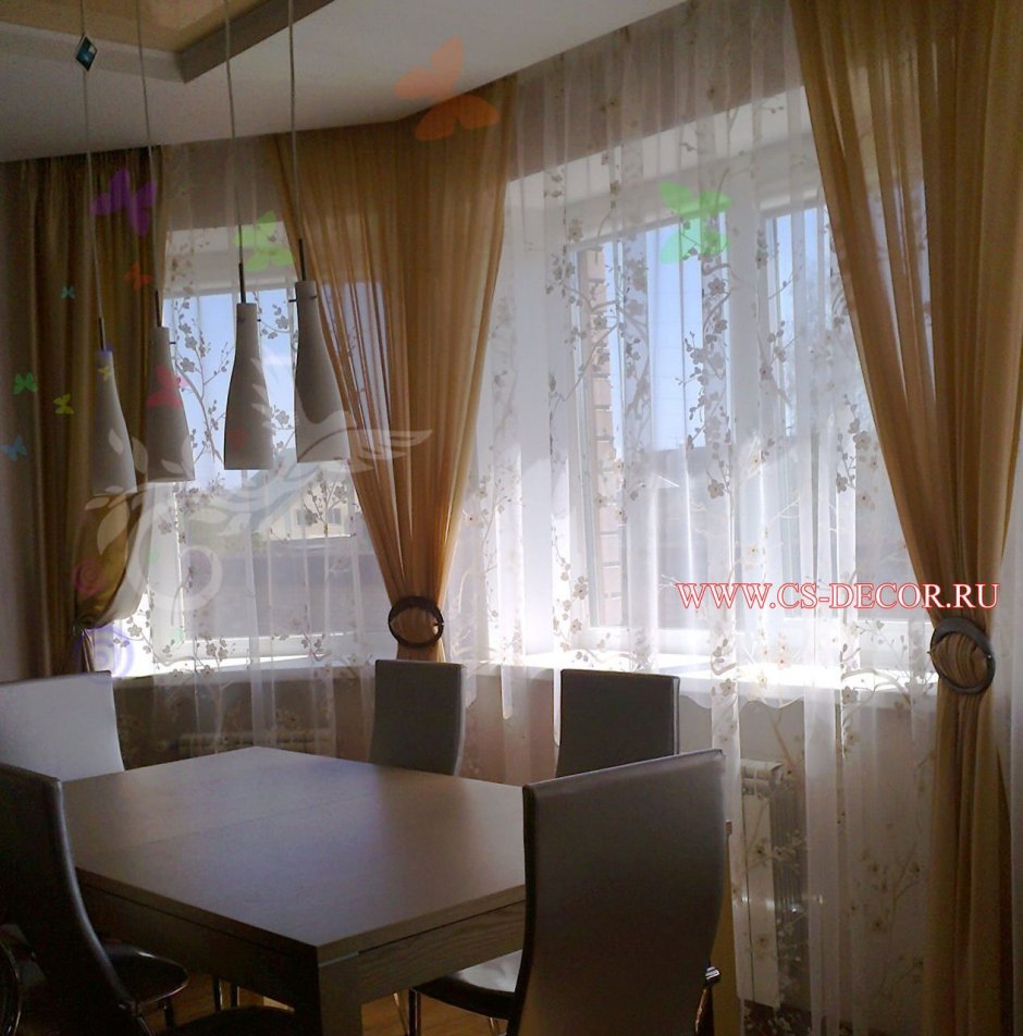Тюль на окна в столовую