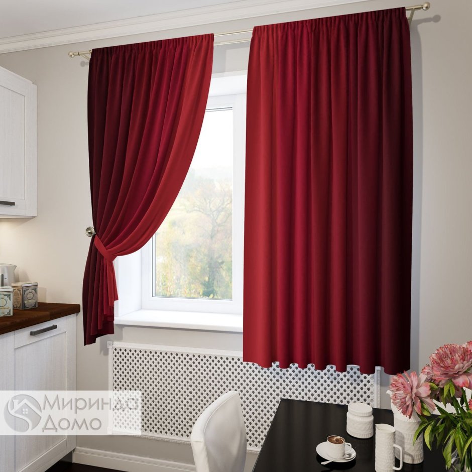 Шторы на кухню с ночными шторами